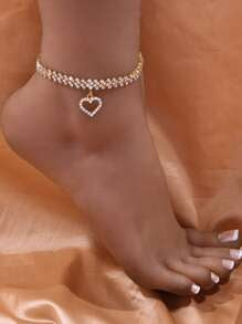 Heart Dangle Anklet